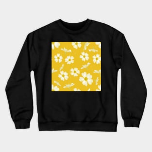 Tumbling Primroses on Yellow Crewneck Sweatshirt